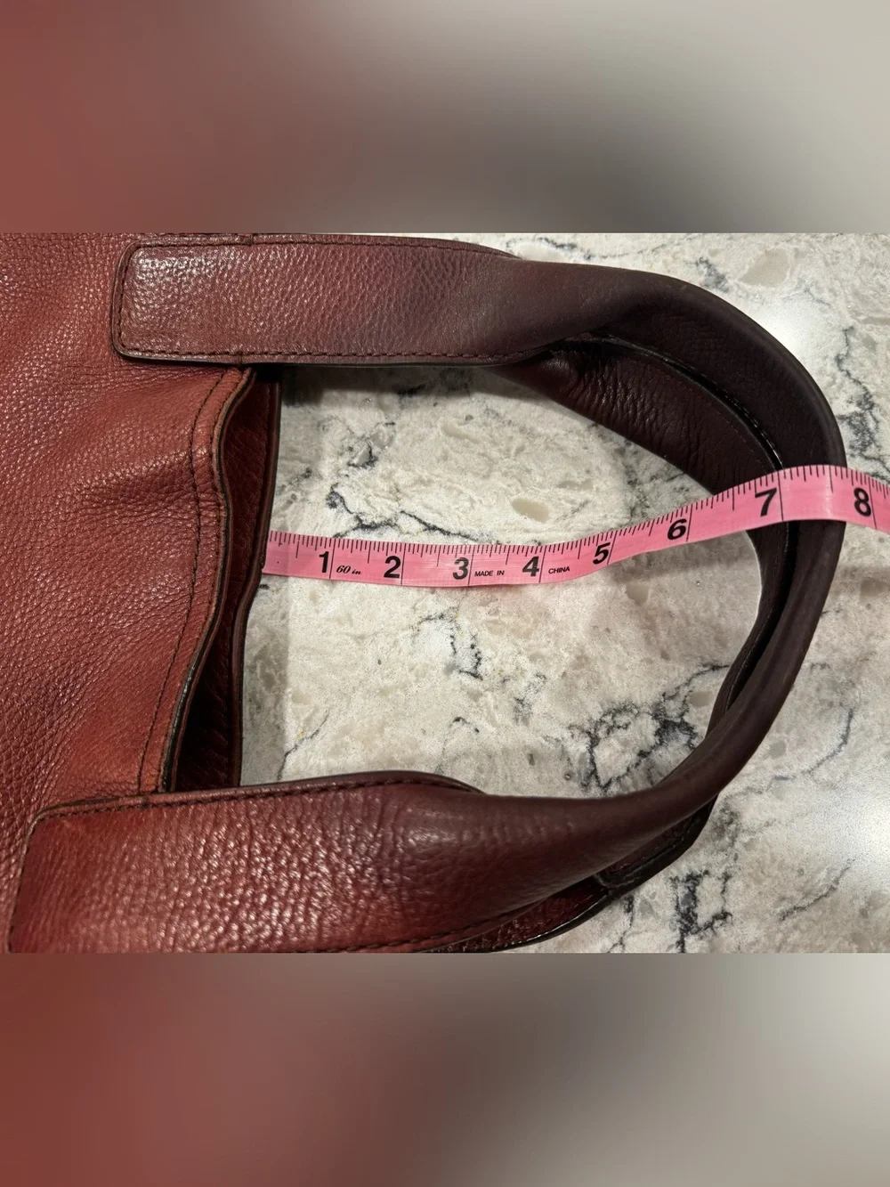 Vintage UGG Large Burguundy/ Mahogany  Leather Bag Rare Unique Design